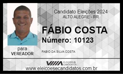 Candidato FÁBIO COSTA 2024 - ALTO ALEGRE - Eleições