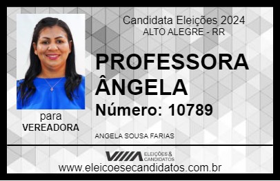 Candidato PROFESSORA ÂNGELA 2024 - ALTO ALEGRE - Eleições