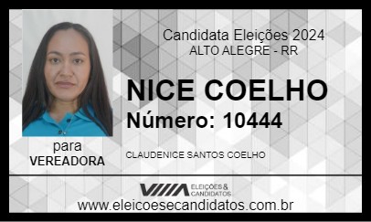 Candidato NICE COELHO 2024 - ALTO ALEGRE - Eleições