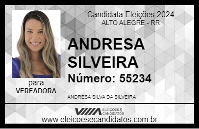 Candidato ANDRESA SILVEIRA 2024 - ALTO ALEGRE - Eleições