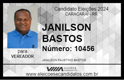 Candidato JANILSON BASTOS 2024 - CARACARAÍ - Eleições