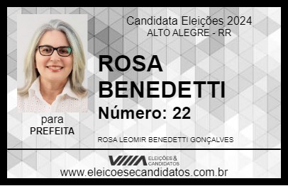 Candidato ROSA BENEDETTI 2024 - ALTO ALEGRE - Eleições