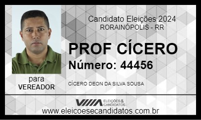 Candidato PROF CÍCERO 2024 - RORAINÓPOLIS - Eleições