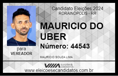 Candidato MAURICIO DO UBER 2024 - RORAINÓPOLIS - Eleições