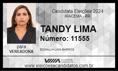 Candidato TANDY LIMA 2024 - IRACEMA - Eleições