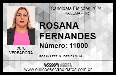 Candidato ROSANA FERNANDES 2024 - IRACEMA - Eleições