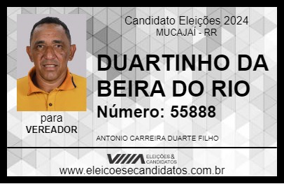 Candidato DUARTINHO DA BEIRA DO RIO  2024 - MUCAJAÍ - Eleições