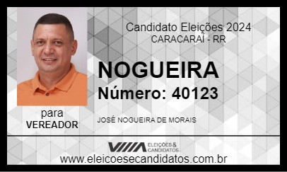 Candidato NOGUEIRA 2024 - CARACARAÍ - Eleições