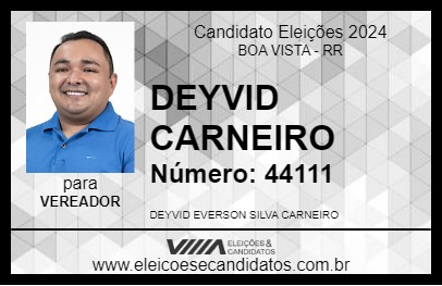 Candidato DEYVID CARNEIRO 2024 - BOA VISTA - Eleições