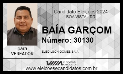 Candidato BAÍA GARÇOM 2024 - BOA VISTA - Eleições