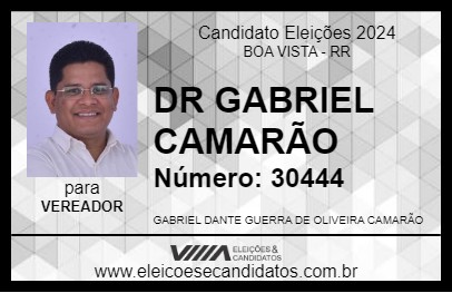 Candidato DR GABRIEL CAMARÃO 2024 - BOA VISTA - Eleições