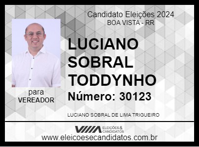 Candidato LUCIANO SOBRAL TODDYNHO 2024 - BOA VISTA - Eleições