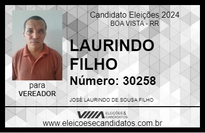 Candidato LAURINDO FILHO 2024 - BOA VISTA - Eleições