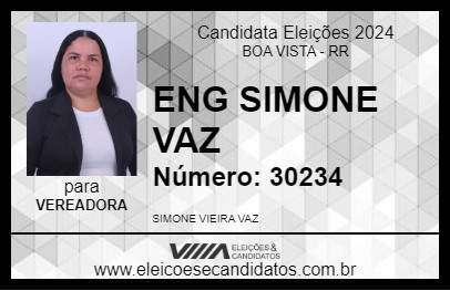 Candidato ENG SIMONE VAZ 2024 - BOA VISTA - Eleições