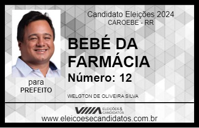 Candidato BEBÉ DA FARMÁCIA 2024 - CAROEBE - Eleições