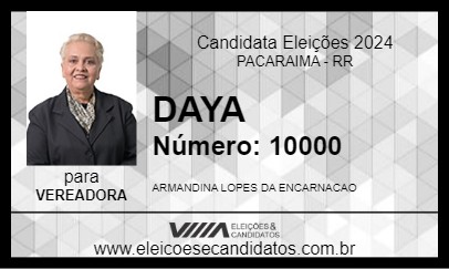 Candidato DAYA 2024 - PACARAIMA - Eleições