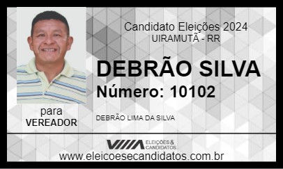 Candidato DEBRÃO SILVA 2024 - UIRAMUTÃ - Eleições