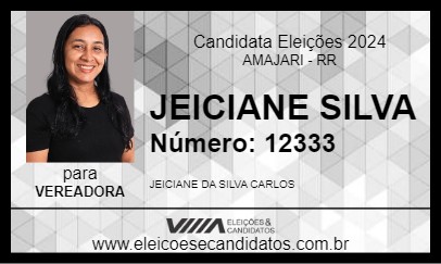 Candidato JEICIANE SILVA 2024 - AMAJARI - Eleições