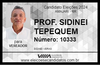 Candidato PROF. SIDINEI TEPEQUEM 2024 - AMAJARI - Eleições