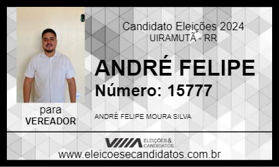 Candidato ANDRÉ FELIPE  2024 - UIRAMUTÃ - Eleições