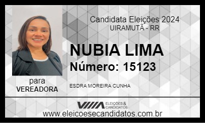 Candidato NUBIA LIMA 2024 - UIRAMUTÃ - Eleições