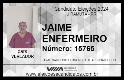 Candidato JAIME ENFERMEIRO  2024 - UIRAMUTÃ - Eleições