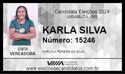 Candidato KARLA SILVA 2024 - UIRAMUTÃ - Eleições