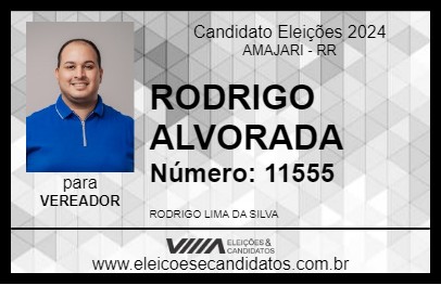 Candidato RODRIGO ALVORADA 2024 - AMAJARI - Eleições