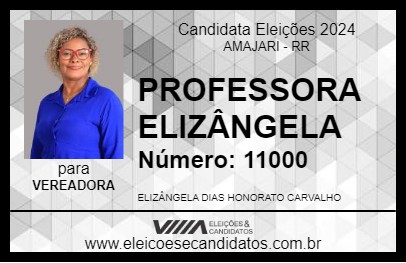 Candidato PROFESSORA ELIZÂNGELA 2024 - AMAJARI - Eleições