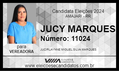 Candidato JUCY MARQUES 2024 - AMAJARI - Eleições