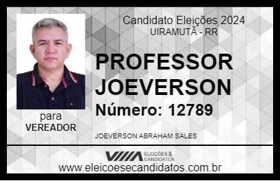 Candidato PROFESSOR JOEVERSON 2024 - UIRAMUTÃ - Eleições