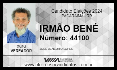 Candidato IRMÃO BENÉ 2024 - PACARAIMA - Eleições