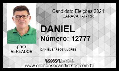 Candidato DANIEL 2024 - CARACARAÍ - Eleições