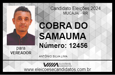 Candidato COBRA DO SAMAUMA 2024 - MUCAJAÍ - Eleições