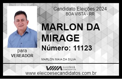 Candidato MARLON DA MIRAGE 2024 - BOA VISTA - Eleições