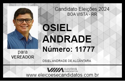 Candidato OSIEL ANDRADE 2024 - BOA VISTA - Eleições