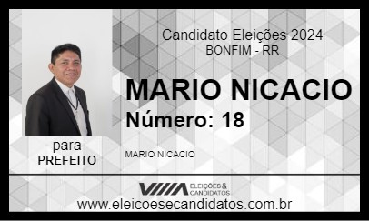 Candidato MARIO NICACIO 2024 - BONFIM - Eleições