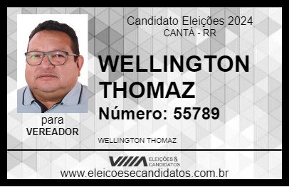 Candidato WELLINGTON THOMAZ 2024 - CANTÁ - Eleições