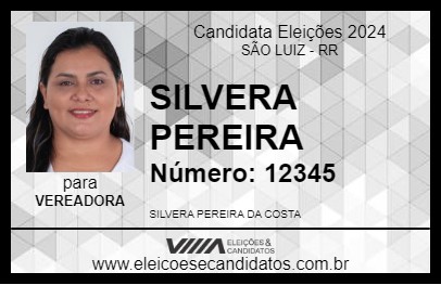 Candidato SILVERA PEREIRA 2024 - SÃO LUIZ - Eleições