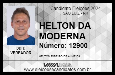 Candidato HELTON DA MODERNA 2024 - SÃO LUIZ - Eleições