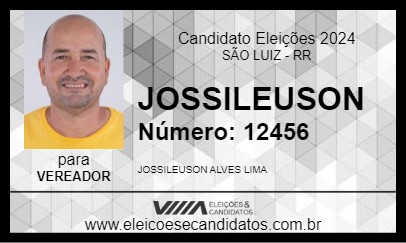 Candidato JOSSILEUSON  2024 - SÃO LUIZ - Eleições