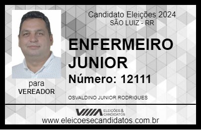 Candidato ENFERMEIRO JUNIOR 2024 - SÃO LUIZ - Eleições