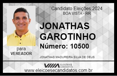 Candidato JONATHAS GAROTINHO 2024 - BOA VISTA - Eleições