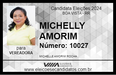 Candidato MICHELLY AMORIM 2024 - BOA VISTA - Eleições