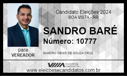 Candidato SANDRO BARÉ 2024 - BOA VISTA - Eleições