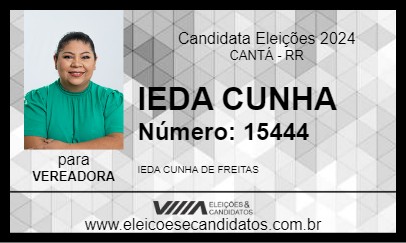 Candidato IEDA CUNHA 2024 - CANTÁ - Eleições