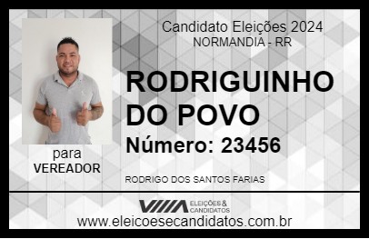 Candidato RODRIGUINHO DO POVO 2024 - NORMANDIA - Eleições