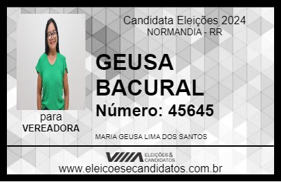 Candidato GEUSA BACURAL 2024 - NORMANDIA - Eleições