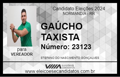 Candidato GAÚCHO TAXISTA 2024 - NORMANDIA - Eleições