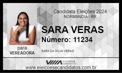 Candidato SARA VERAS 2024 - NORMANDIA - Eleições